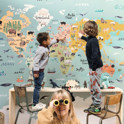 PAPEL TAPIZ INFANTIL AROUND THE WORLD